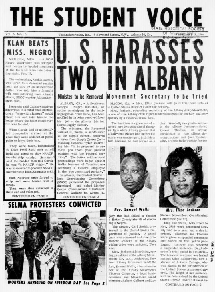 This newspaper clipping is an example of the violence Blacks suffer in Albany, GA in 1963.
