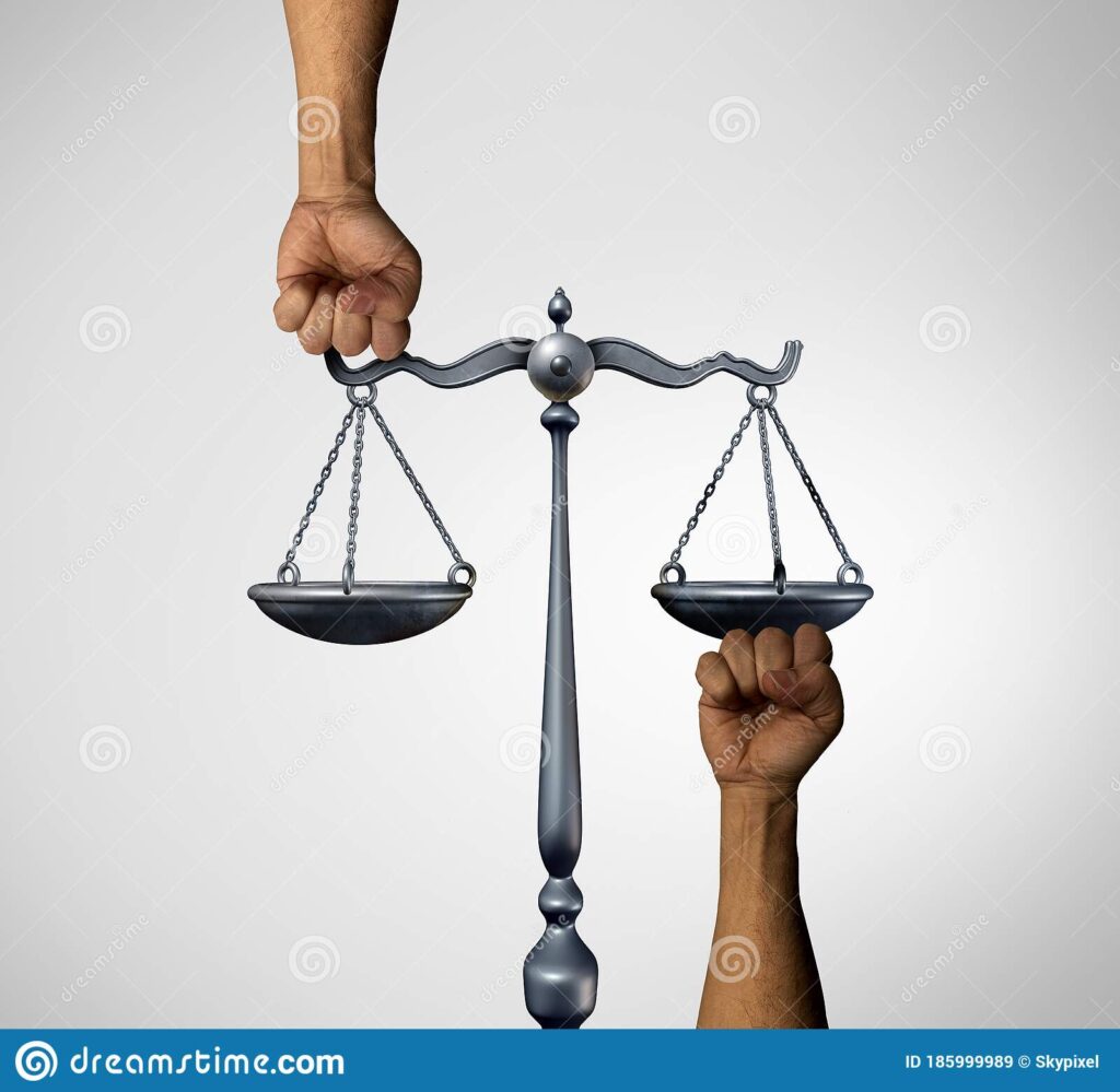 The rule of law has a balanced scale.  Let's balance it.